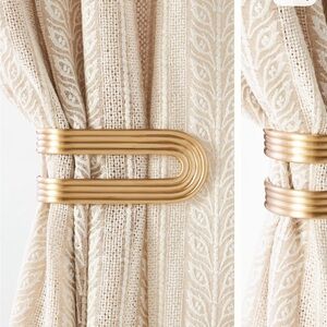 Anthropologie Laura Bronze Metal Tie Backs